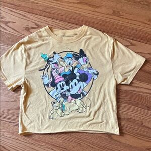 Disney Mustard Graphic Tee Mickey and Friends